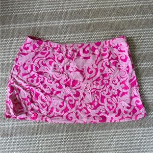 Lily Pulitzer Short Cover Up Pink Patterned Women's Skirt